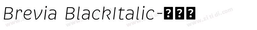 Brevia BlackItalic字体转换